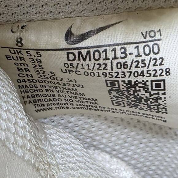 Nike Air Force One AF1 Low Triple White Sneaker Women’s 314192-117 Size 8 - Picture 11 of 16